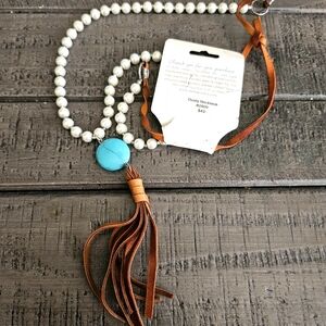 ViBella dusty necklace with turquoise